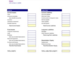 Superior Balance Sheet Template Printable Forms Business Small Format Simple Edit