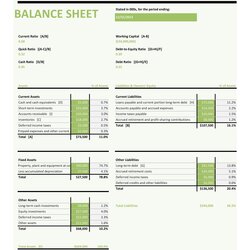 Terrific Free Balance Sheet Templates Examples
