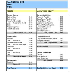 The Highest Quality Free Balance Sheet Templates Examples Template Garage
