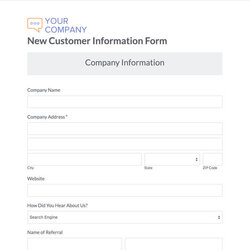Smashing New Customer Setup Form Template