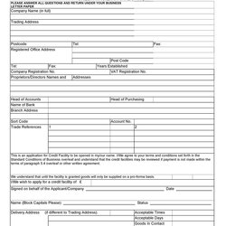 Excellent New Customer Account Form Template Word Staggering Example