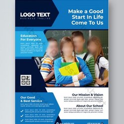 School Education Flyer Templates Illustrator Design Template Free