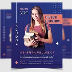 Cool Free Education Students Flyer Template In
