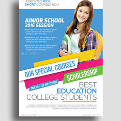 Peerless Free Amazing Education Flyer Templates In Vector Junior Poster Center Visit Word Design
