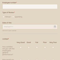 Supreme Performance Review Form Template Builder