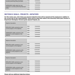 Admirable Performance Review Template In Word And Formats Page Of Employee Observations
