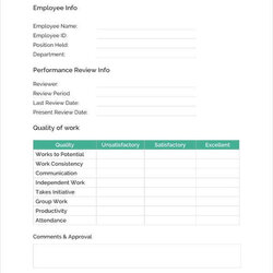 Swell Performance Review Format Printable Forms Evaluation Sample Templates Doc Free