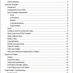 Wonderful Table Of Contents Template Download Free Documents In Word Report Example Templates Project