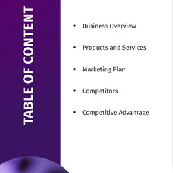 Eminent Blank Table Of Contents Template Business Plan