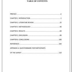 Capital Style Table Of Contents Template Templates And Examples