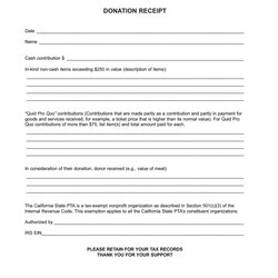 Matchless Donation Receipt Templates Letters Goodwill Non Profit Template Sample Form California Tax Blank Kb