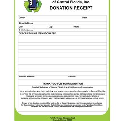 Sterling Donation Receipt Templates Letters Goodwill Non Profit Template Tax Kb