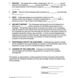 Smashing Sublease Agreement Template Contract