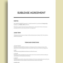 Swell Sublease Agreement Template Google Docs Word Apple Pages