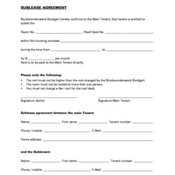 Fantastic Free Professional Sublease Agreement Templates Forms Commercial Template Example