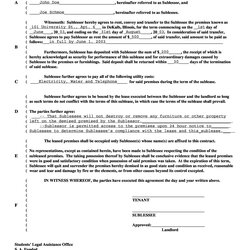 Marvelous Professional Sublease Agreement Templates Forms Template