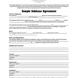Champion Professional Sublease Agreement Templates Forms Template