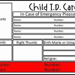 Terrific Free Emergency Contact Card Template Best Of In Case Invitation Wallet Visit Scared