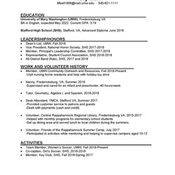 Sublime College Freshman Resume Template Resumes Dreaded Image