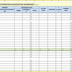 Magnificent Free Construction Estimate Template Excel Of Every Estimating Spreadsheet Bid Estimates Budgeting