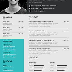 Matchless Best Free Modern Resume Template In Format Good