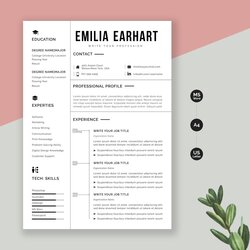 Excellent Resume Design Template Modern Word Free