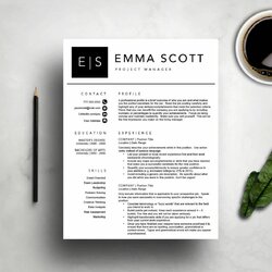 Eminent Modern Resume Template Free To Download Personalize Templates Examples Format Initials Showpiece