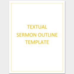 Fine Sermon Outline Template For Word And Format Textual