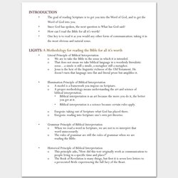Outstanding Sermon Outline Template For Word And Format