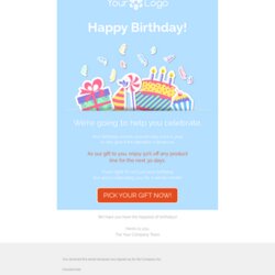 Matchless Happy Birthday Email Template