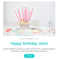 Happy Birthday Corporate Email Template Emailing Screen