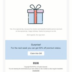 Sterling Happy Birthday Email Template Design
