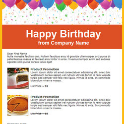 Marvelous Happy Birthday Email Templates Download Free Template Company Invitation Business Format