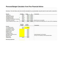 Terrific Get Excel Free Printable Personal Budget Template Budgeting