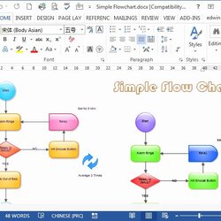 Excellent Ms Word Flow Chart Template Database Flowchart Flowcharts