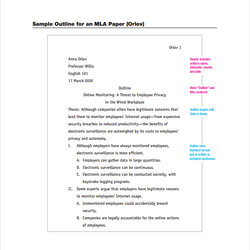 Peerless Style Outline Format Pages With Paper Template