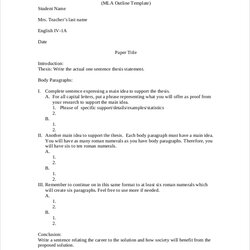Perfect Free Sample Outline Templates In Ms Word Example Outlines
