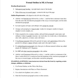 High Quality Free Sample Outline Templates In Ms Word Format Formal Outlines