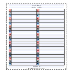 Legit Circuit Breaker Directory Template Panel Electrical Schedule Label Printable Labels Square Templates
