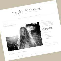 Free Blogger Template Light Minimal Templates
