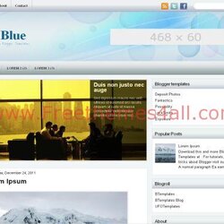 Fantastic Simple Blue News Free Blogger Theme Template