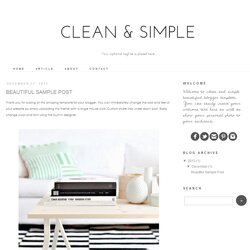 Brilliant Blogger Template Clean And Simple Templates Themes Creative Market