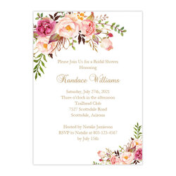 Wizard Wedding Picture Shower Invitations Invitation Bridal Template Printable Romantic Blossoms
