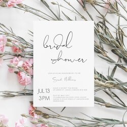 Superlative Editable Bridal Shower Invitation Template Floral Invitations Wedding Templates Simple