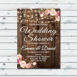 Wedding Shower Invitation Examples Format Rustic Invite Buy Now Party