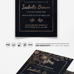 The Highest Quality Free Bridal Shower Invitation Card Template In Templates Preview