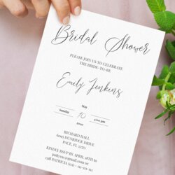 Superb Download Printable Classic Elegant Bridal Shower Invitation Template