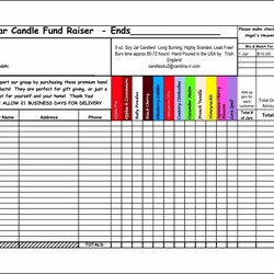 Blank Fundraiser Order Form Template Candle