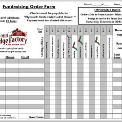 Fundraiser Order Form Templates Word Excel Formats Sample Template Spreadsheet Sheet Individual Mill
