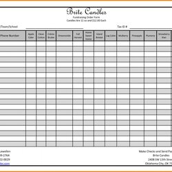 Spiffing Free Printable Fundraiser Order Form Template Info Excel
